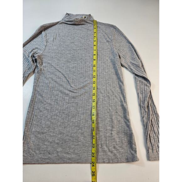 Christian Siriano Ribbed Knit Mock Neck Long Sleeve Top, Women's S SOFT peru ^ - Picture 8 of 8